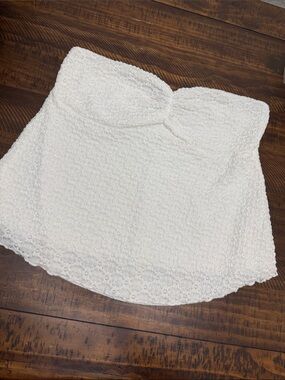 Strapless white top